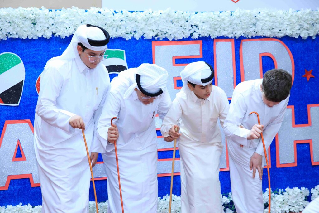 4 students in school event