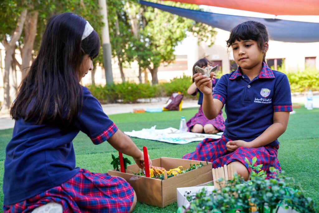 Students in school garden