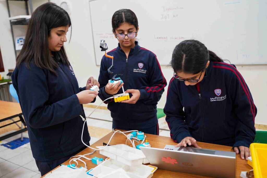 Students working on project